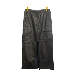Indigo Rising Maxi Faux Leather Skirt NWOT
